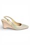 Y820801204 Skin Fabric Stone Detailed Women's Evening Dress Shoes, Pack of Wedge Heel - 4
