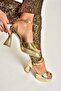 Y404850209 Gold Block Heel Pack Women's Shoes