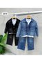 Girl's Heart Embroidered Jacket Pants Thsort Festive Stylish Luxurious Combination - 2