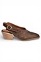 Y654307302 Brown Genuine Leather Suede Block Heel Pack Western Shoes - 3