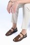 Laceless Single Strap Belt Buckled Thermo Sole Genuine Leather Patent Leather Ballet Flats 332-25512 Women's Shoes