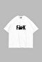 Bunnyes Printed Oversize Unisex White Tshirt