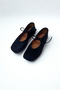 Black Suede Flat Sole Women Loafers Dr333 - 2