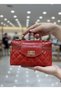 Quilted Patterned Shiny Leather Shoulder Bag