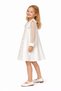 Girls' Ecru Flower Appliqué Dress – Tulle Sleeves Elegant Special Occasion Model 2-6 Years - 7