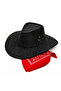 Children's Cowboy Hat Black Red Bandana Set - 2