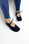 Black Suede Flat Sole Women Loafers Dr333 - 3