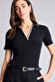 Slim Fit Polo Collar Ribbed Camisole T-Shirt E5786Ax25Sp