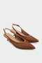Brayn Knitted Detail Women's Tan Heeled Shoes - 2