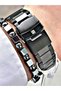 Black Color Functions Active Fashion Men's Wrist Watch + Bracelet with Gift - 6