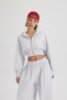 Petal Pis Detail Karmelanj Cropped Tracksuit Set
