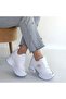 Wody White Skin Glitter Lace-Up Sneakers - 4