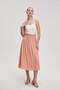 تنورة ميدي مطوية سادة - 2