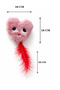 Slipper Cat Toys with Furry Rustling Hearts and Bells and Pompoms, Set of 2 – Interactive Cat Toy Set - 3
