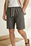 Men's Smoked 100% Cotton Linen Muslin Shorts Comfortable Fit Summer Breathable Lightweight Fabric Back Pocketed Casual - 4