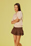 Short Sleeve Polo Collar Sweater - 3