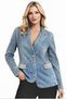 Women’s Rhinestone Denim Blazer Jacket – Elegant Slim Fit Fashion Coat