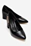 Yan Buckled Women's Heeled Shoes Black Wrinkled