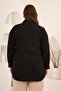 Embroidery and Appliqué Detailed Plus Size Shirt Black - 4