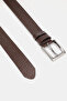 Men's Brown Floter Genuine Leather Leather cm Sports Pants Belt - 3