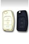 Luxury Ford Focus, Fiesta, Mondeo, C-Max, Courier Car Key Case White Gold
