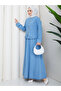 Jeans Suit with Ruffled Skirt and Hijab - Jeans Suit - 5