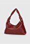 Women's Burgundy Knot Handle Shoulder and Hand Bag Daily Stylish Medium Size - 5