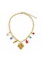 Gold Color Sea Themed Charm Necklace - 3