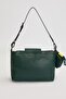 Green Top Cover Charm Detail Shoulder Bag - 4