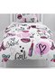 Children's Room Cotton Lu Duvet Cover Set Bed Sheet Sız Paris, Fashion, Fashion Girl - 6