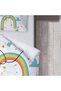 Children's Room Cotton Lu Duvet Cover Set Bed Sheet Sız Gökkuşağı No.01386 - 5
