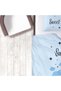 Children's Room Cotton Lu Duvet Cover Set Bed Sheet Sız Ay and Clouds - 4