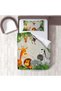 Children's Room Cotton Lu Duvet Cover Set Bed Sheet Sız Orman Hayvanları No.00090