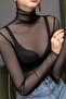 Women's Tulle Transparent Blouse - 3