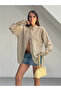 Striped Oversize Shirt - Yellow