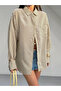 Striped Oversize Shirt - Yellow - 3