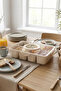 8-Compartment Silicone Vacuum Lid Breakfast Presentation Set - Multifunctional Set of Bag - 2