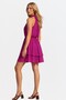 Women's Sleeveless Dress with Belt Detail and Woven Fabric Lining - 7