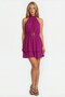 Women's Sleeveless Dress with Belt Detail and Woven Fabric Lining - 2
