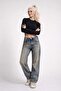Antique Washed Straight Denim / Jeans - Blue - 40 - 2