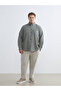 Esvab • Modern & Distinctive Large Size Standard Fit Long Sleeve Checkered Embroidered Men's Shirt - 3