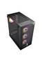 VENTO VG4200S بدون وحدة تزويد طاقة، مروحة RGB مقاس 4x12 سم، لوحة شبكية E-ATX، 2xUSB2.0/1xUSB3.0، هيكل ألعاب أسود - 2