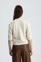 Short Sleeve Gold Buttoned V-Neck Knitwear Cardigan - 5