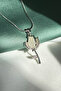 Steel Necklace with Tulip Figure