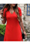 Women's short sleeve v neck maxi length viscose dress - 2