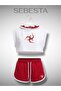 Figure Printed Premium Oversized Sportsman Female Top and Bottom Set