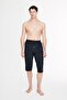 Camouflage Print File Detailed Black Long Men's Pool and Sea Shorts 6009 - 4