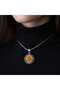 Natural Stone Fatmaana Hand Themed Steel Necklace