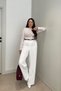 Gökkuşaği Women's High Waist Pleated Basic Palazzo Pants - 3