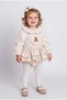 Bear Friend Gingham Piece Baby Girl Blouse-Salopet Set